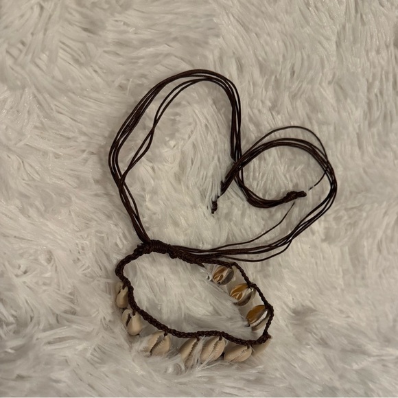 cowrie Shells Accessories - Brown Cowrie Shell Adjustable Bracelet or Necklace